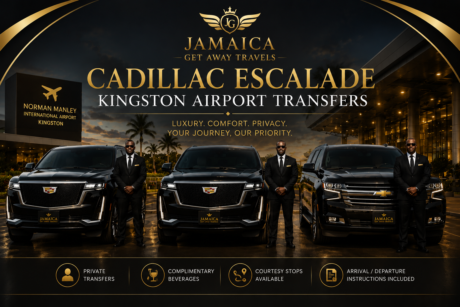 Cadillac Escalade Kingston Airport Transfers