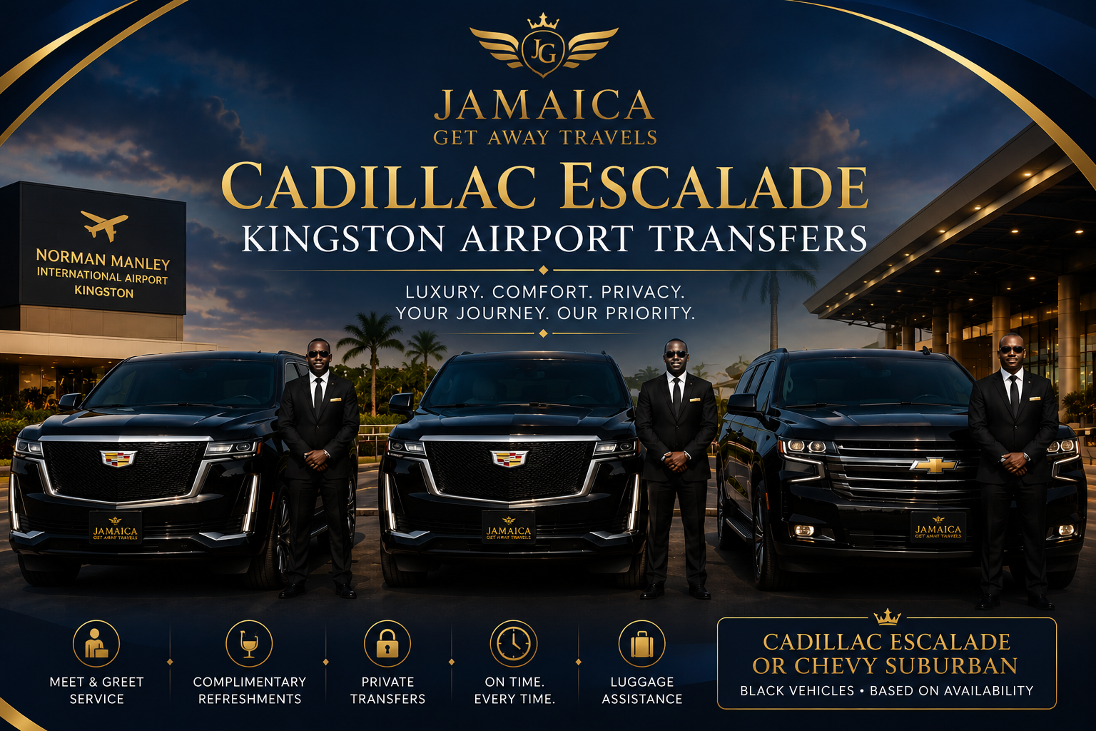 Cadillac Escalade Kingston Airport Transfers