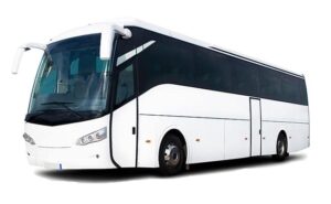 60 seater white coach bus