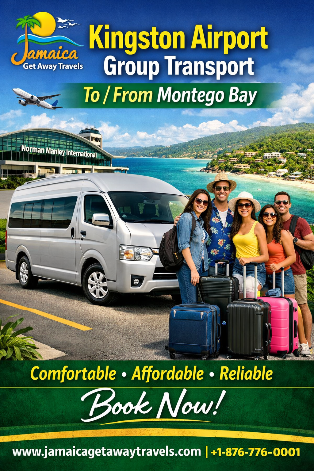 Kingston Airport Group Transport To/ From Montego Bay