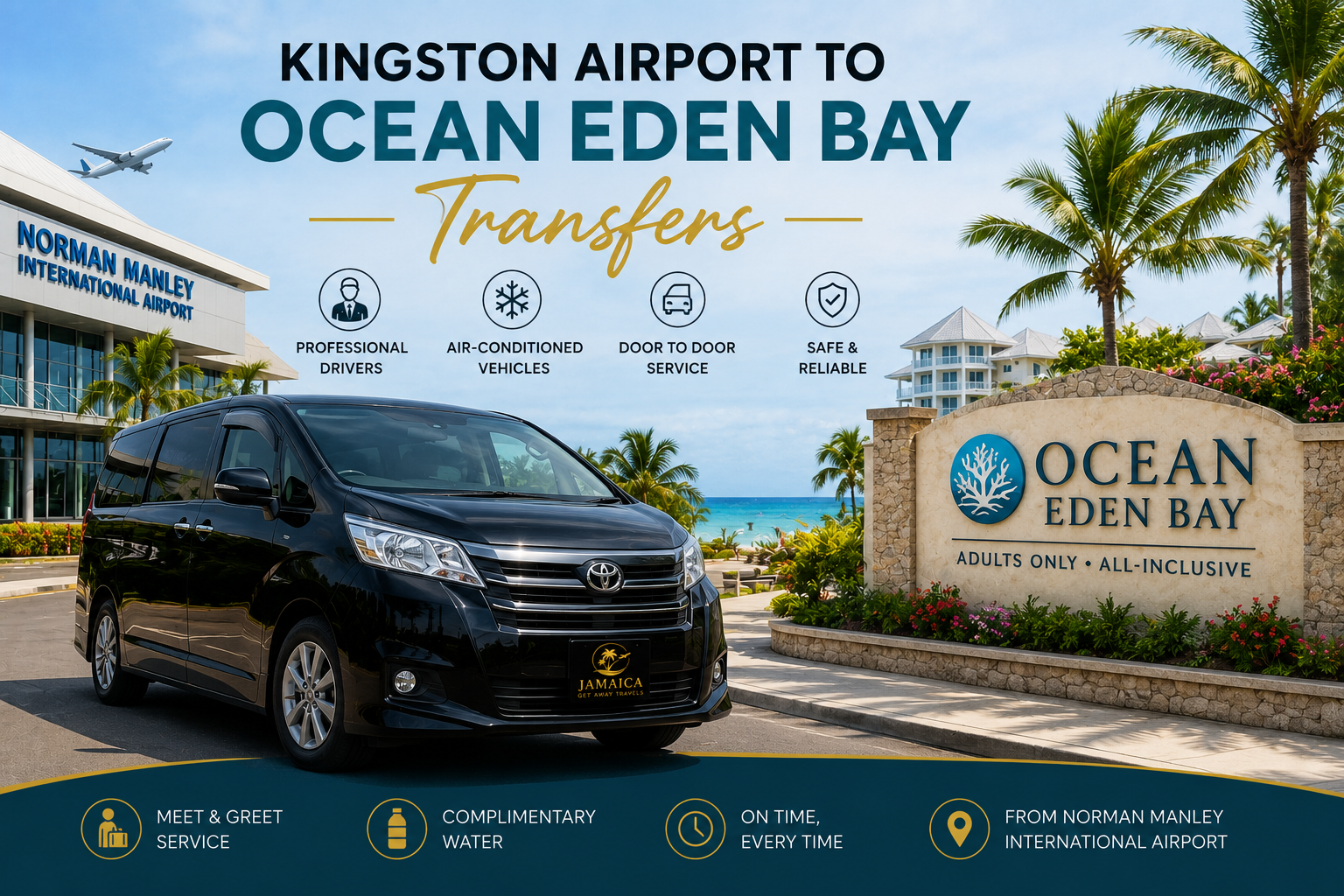 Kingston Airport to Ocean Eden Bay Transfers
