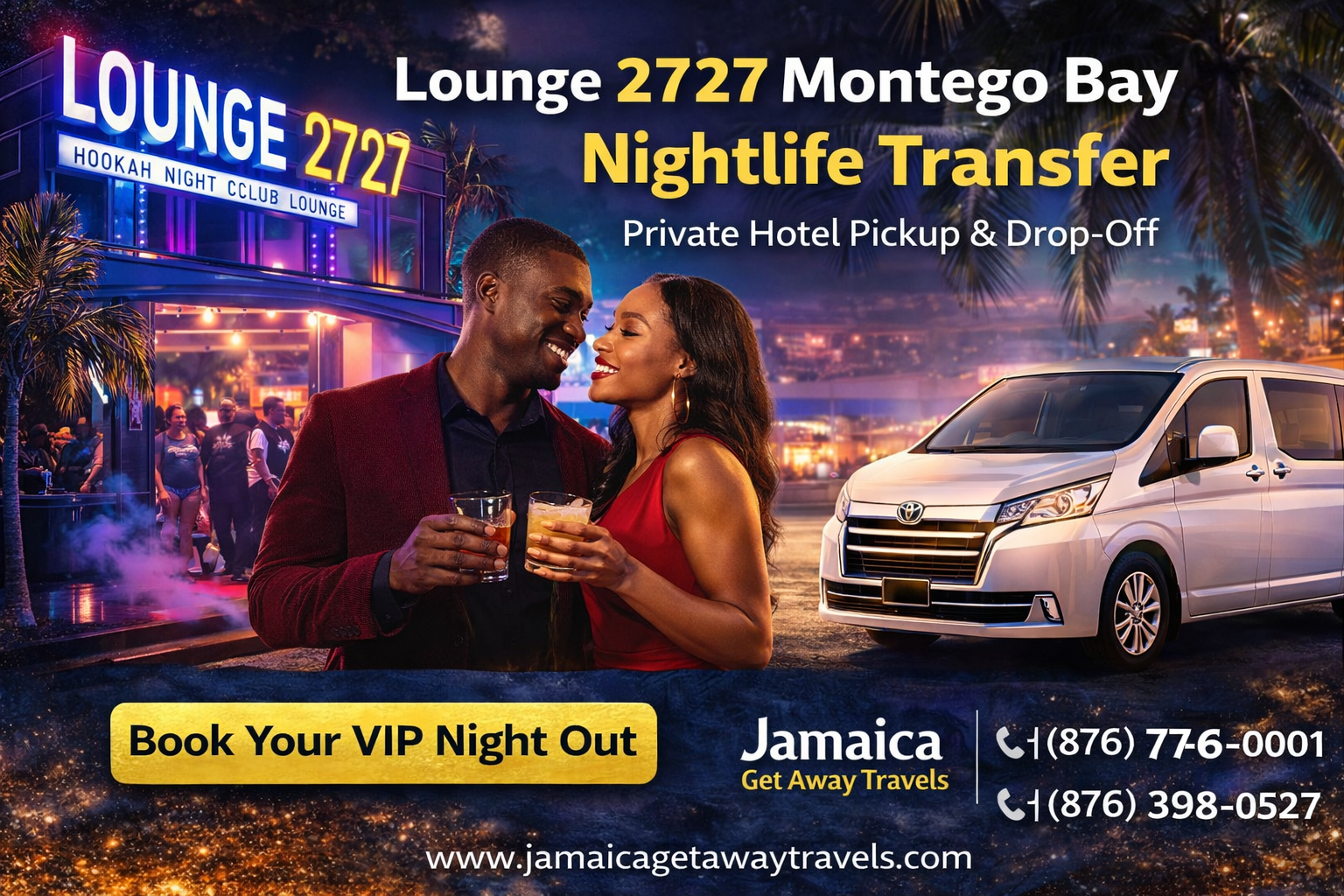 Lounge 2727 Montego Bay Nightlife Transfer – Private Hotel Pickup & Drop-Off